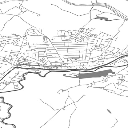 ROAD MAP OF MEXBOROUGH, UNITED KINGDOM BY MAPBAKES