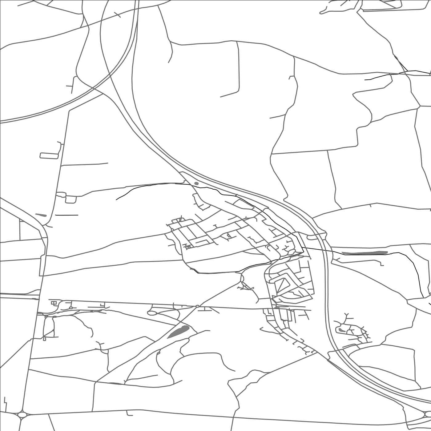 ROAD MAP OF MICKLEFIELD, UNITED KINGDOM BY MAPBAKES