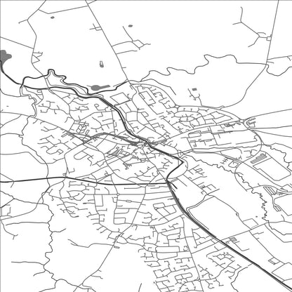 ROAD MAP OF MIDDLEWICH, UNITED KINGDOM BY MAPBAKES