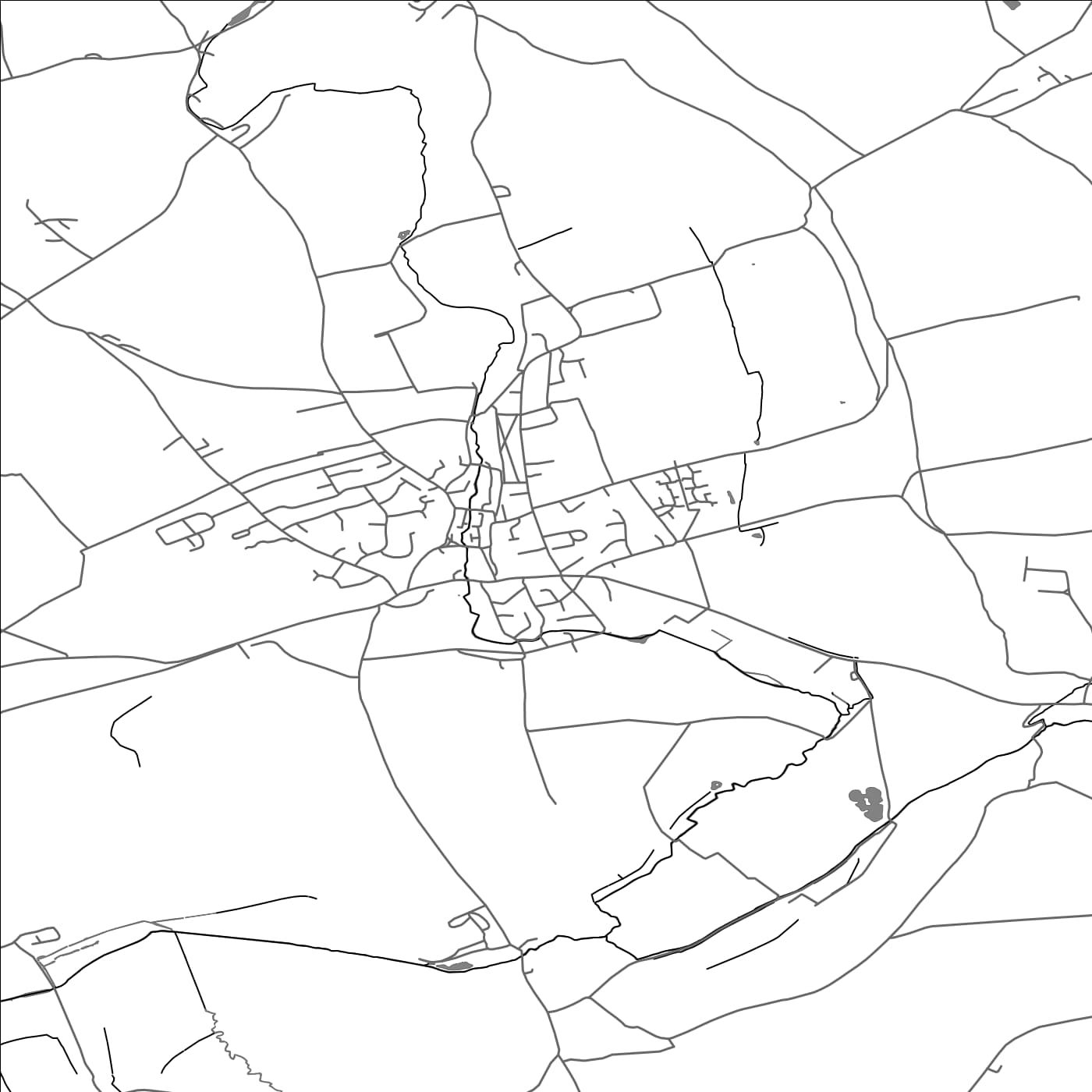 ROAD MAP OF MILBORNE PORT, UNITED KINGDOM BY MAPBAKES