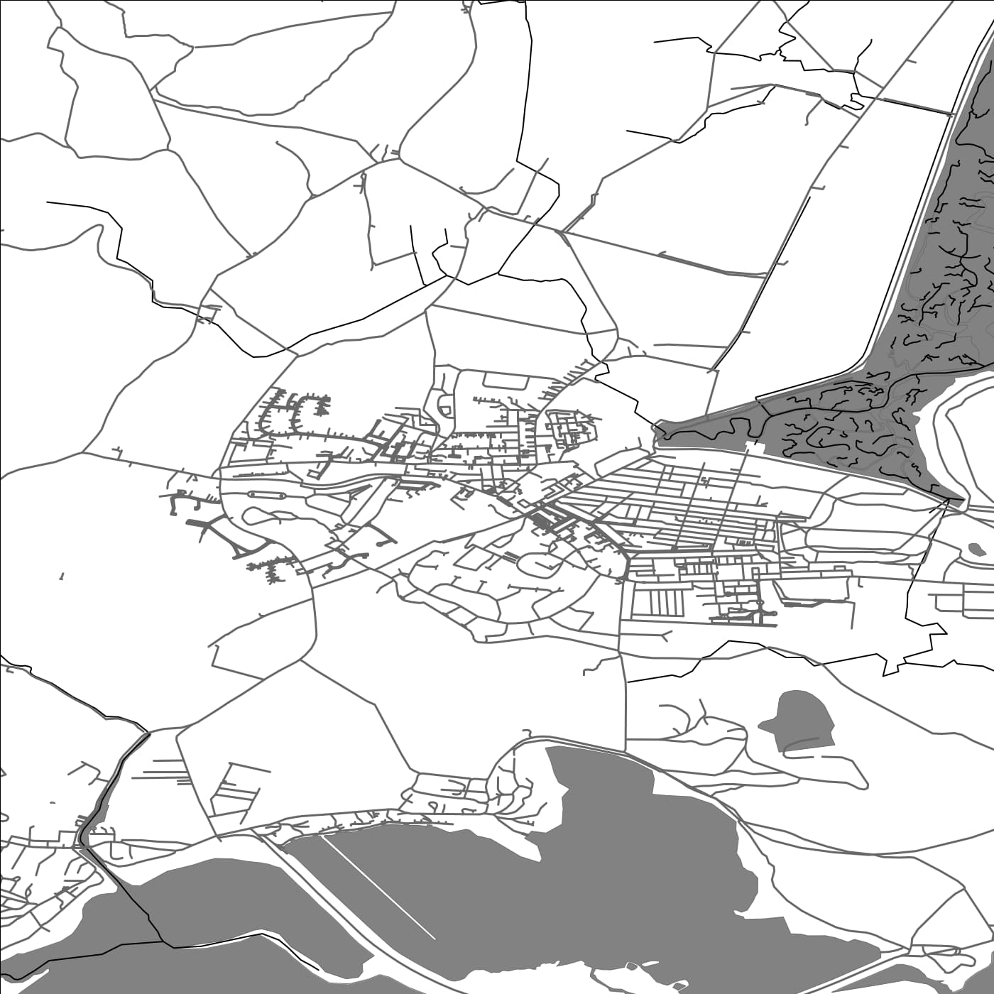 ROAD MAP OF MILLOM, UNITED KINGDOM BY MAPBAKES