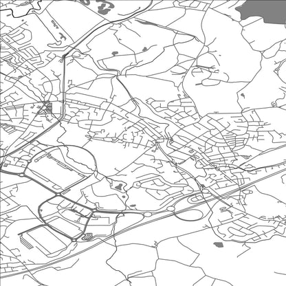 ROAD MAP OF MILNROW, UNITED KINGDOM BY MAPBAKES