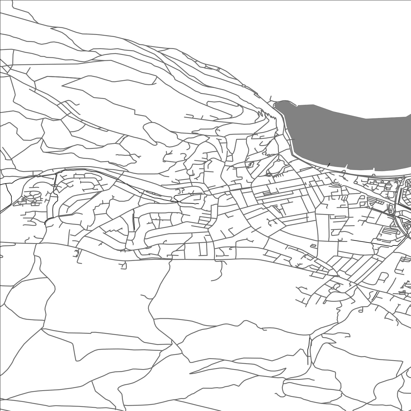 ROAD MAP OF MINEHEAD, UNITED KINGDOM BY MAPBAKES