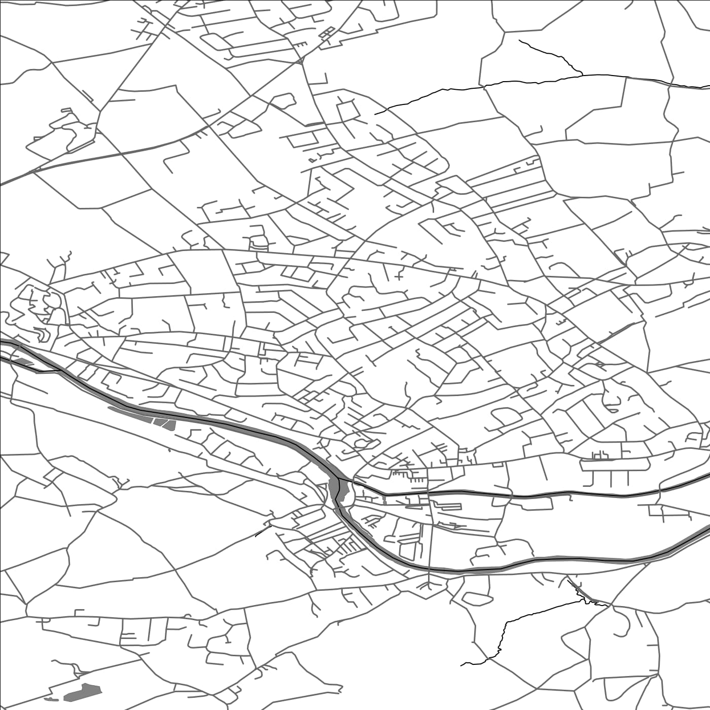 ROAD MAP OF MIRFIELD, UNITED KINGDOM BY MAPBAKES