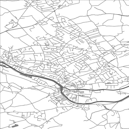 ROAD MAP OF MIRFIELD, UNITED KINGDOM BY MAPBAKES