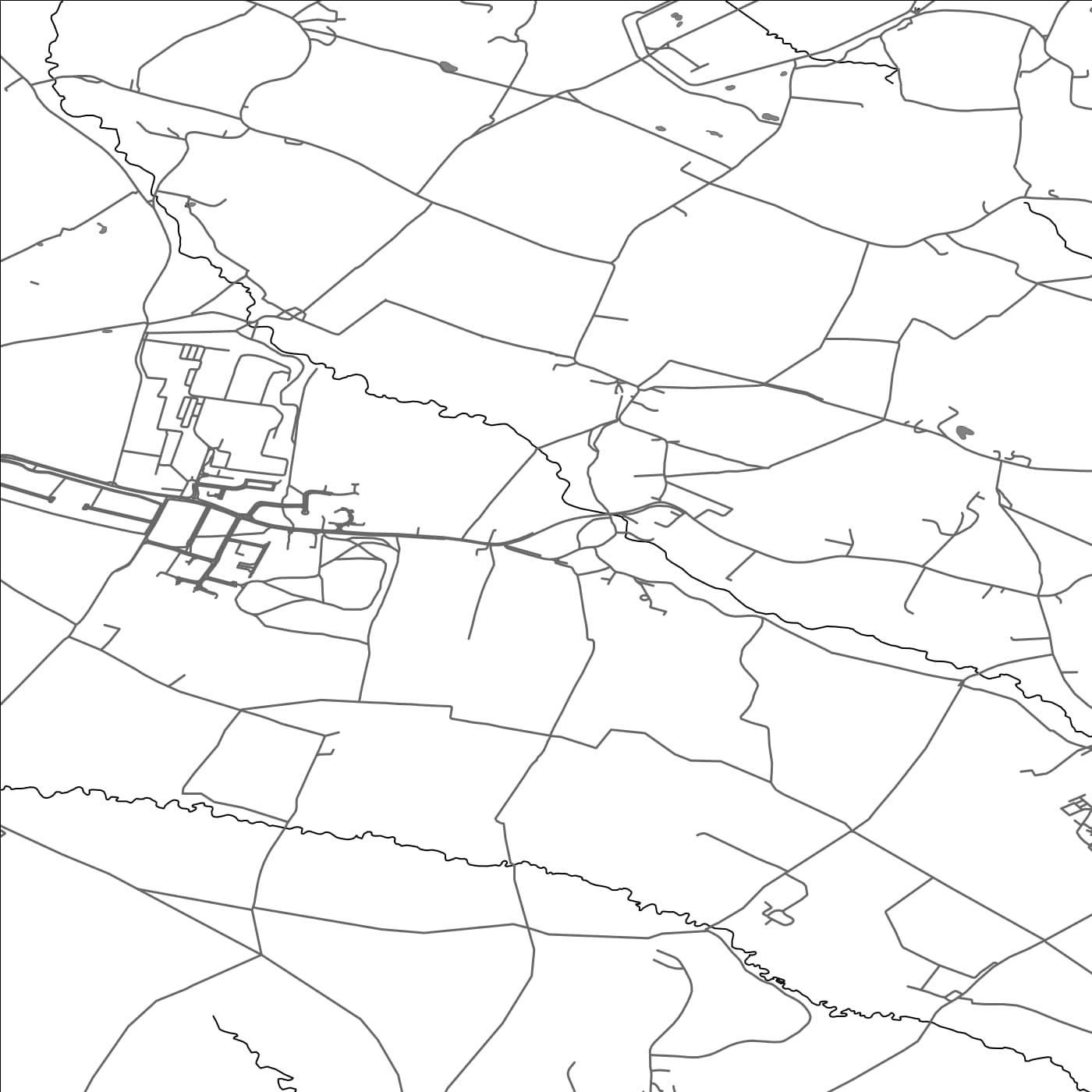 ROAD MAP OF MOBBERLEY, UNITED KINGDOM BY MAPBAKES