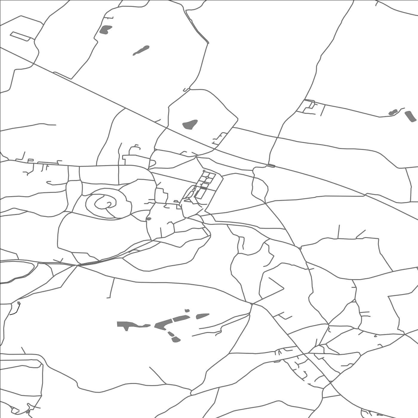 ROAD MAP OF MONTACUTE, UNITED KINGDOM BY MAPBAKES