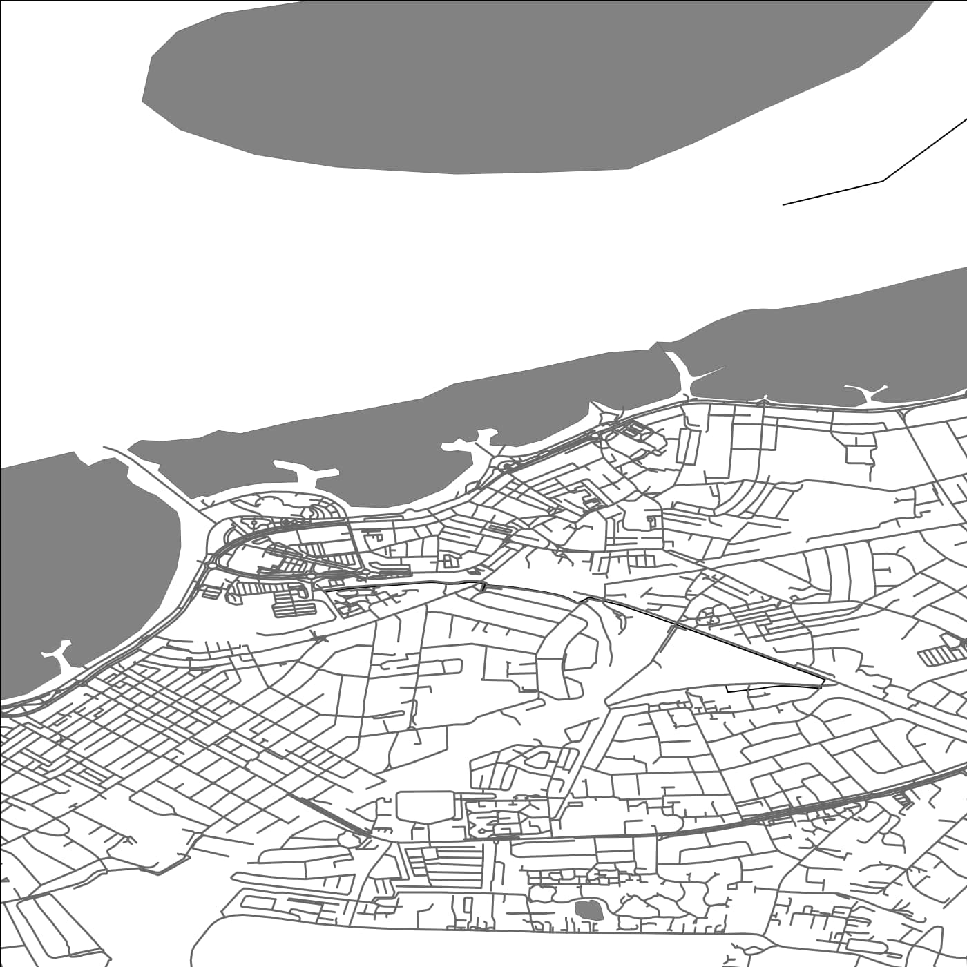 ROAD MAP OF MORECAMBE, UNITED KINGDOM BY MAPBAKES