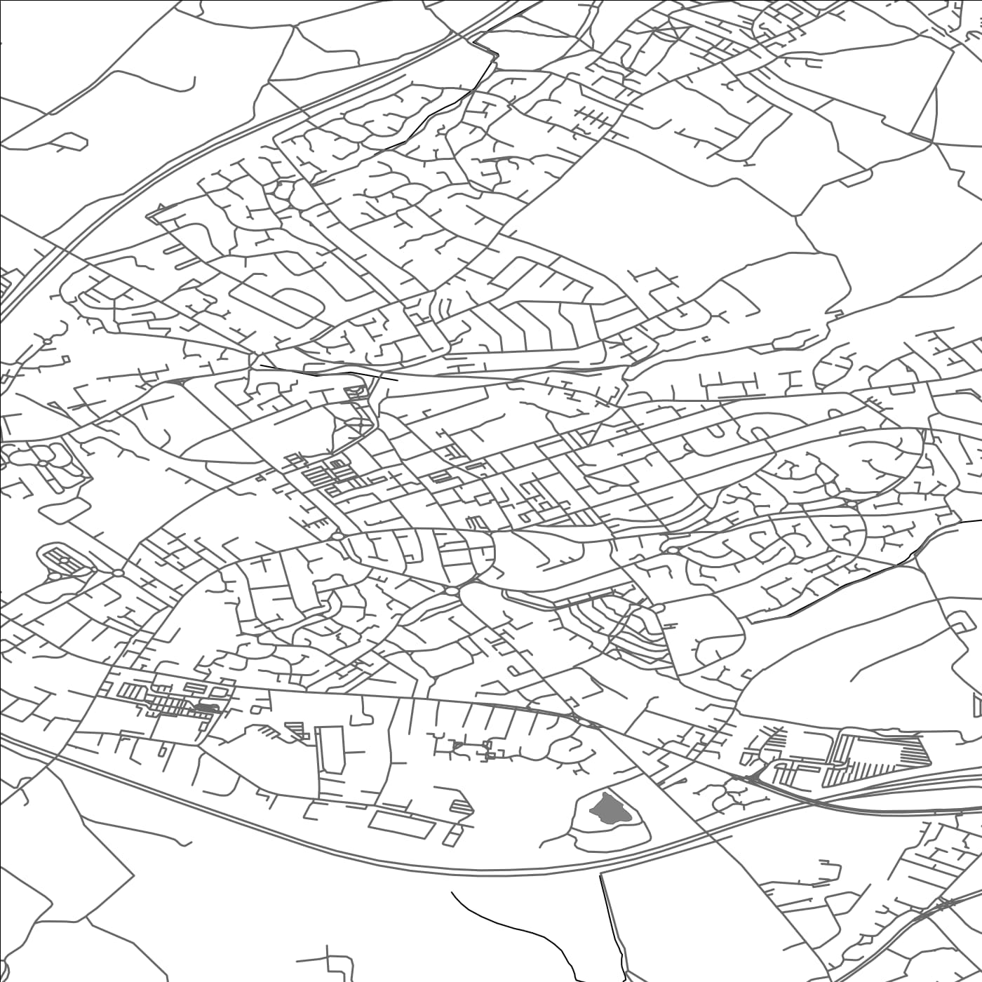 ROAD MAP OF MORLEY, UNITED KINGDOM BY MAPBAKES