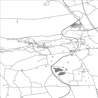 ROAD MAP OF MYERSCOUGH AND BILSBORROW, UNITED KINGDOM BY MAPBAKES