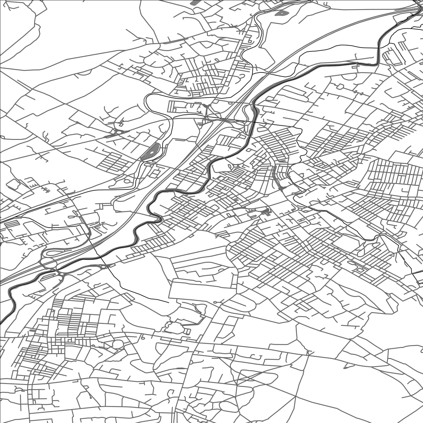 ROAD MAP OF NELSON, UNITED KINGDOM BY MAPBAKES