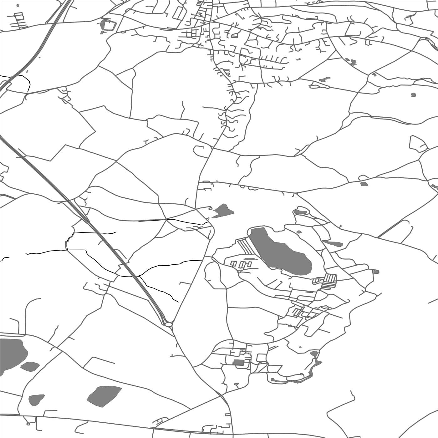 ROAD MAP OF NETHER ALDERLEY, UNITED KINGDOM BY MAPBAKES