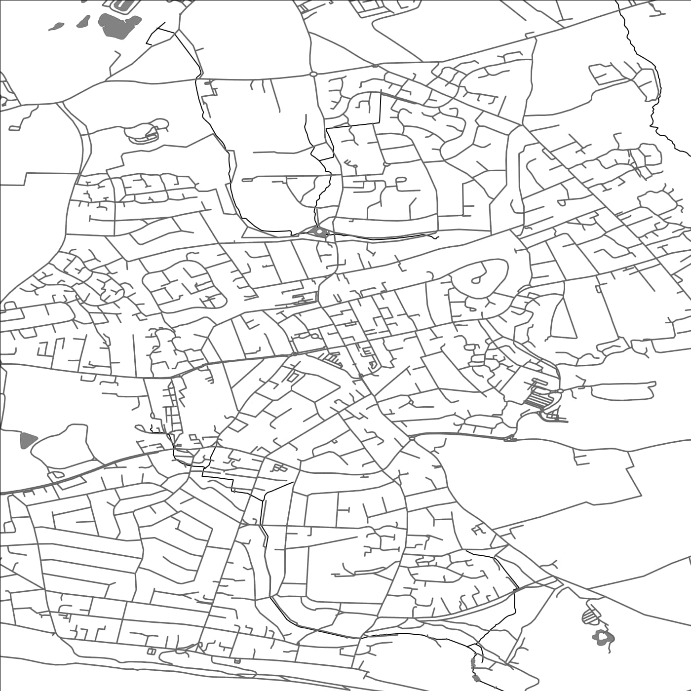 ROAD MAP OF NEW MILTON, UNITED KINGDOM BY MAPBAKES