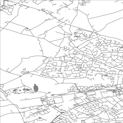 ROAD MAP OF NEWHALL, UNITED KINGDOM BY MAPBAKES