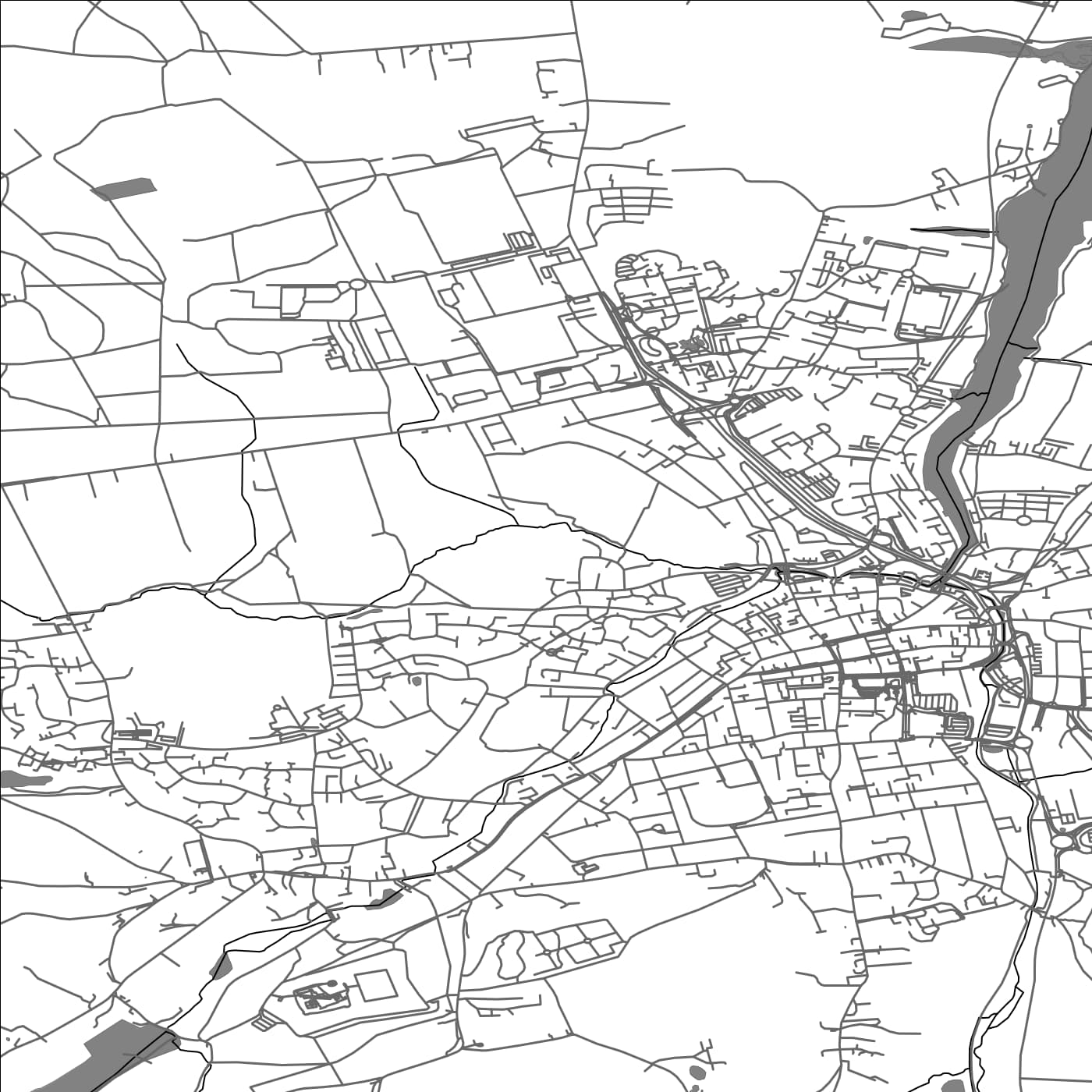 ROAD MAP OF NEWPORT AND CARISBROOKE, UNITED KINGDOM BY MAPBAKES