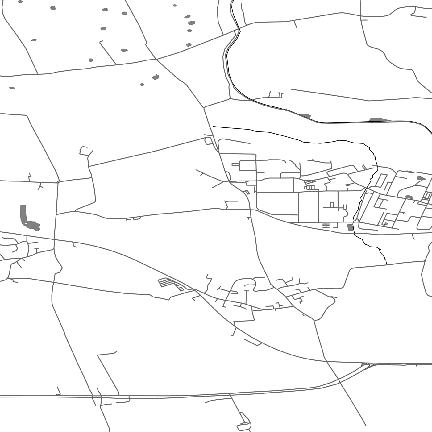 ROAD MAP OF NEWTON-WITH-CLIFTON, UNITED KINGDOM BY MAPBAKES