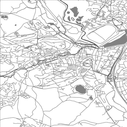 ROAD MAP OF NEWTON ABBOT, UNITED KINGDOM BY MAPBAKES