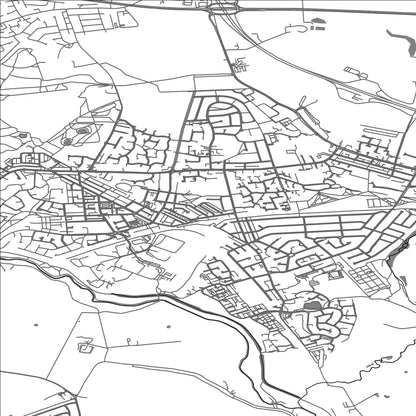 ROAD MAP OF NEWTON LE WILLOWS, UNITED KINGDOM BY MAPBAKES