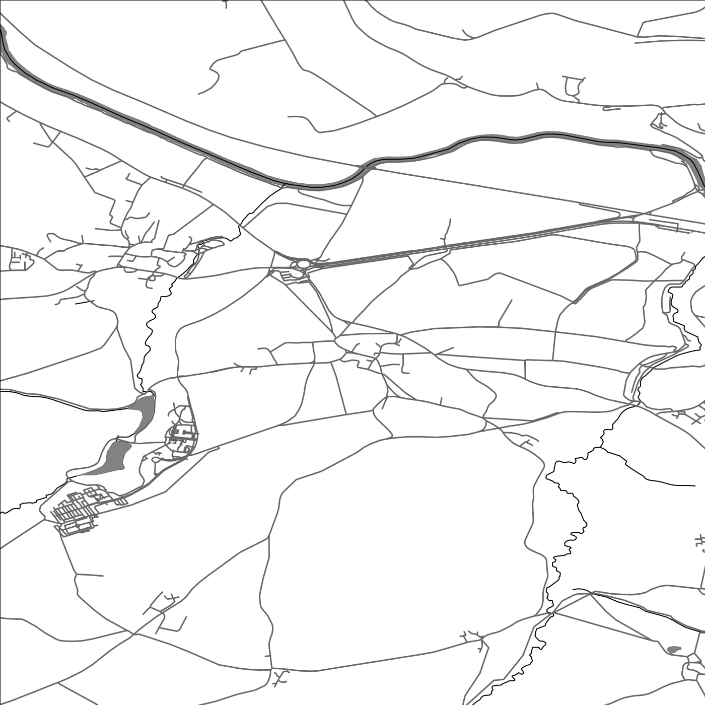 ROAD MAP OF NEWTON ST LOE, UNITED KINGDOM BY MAPBAKES