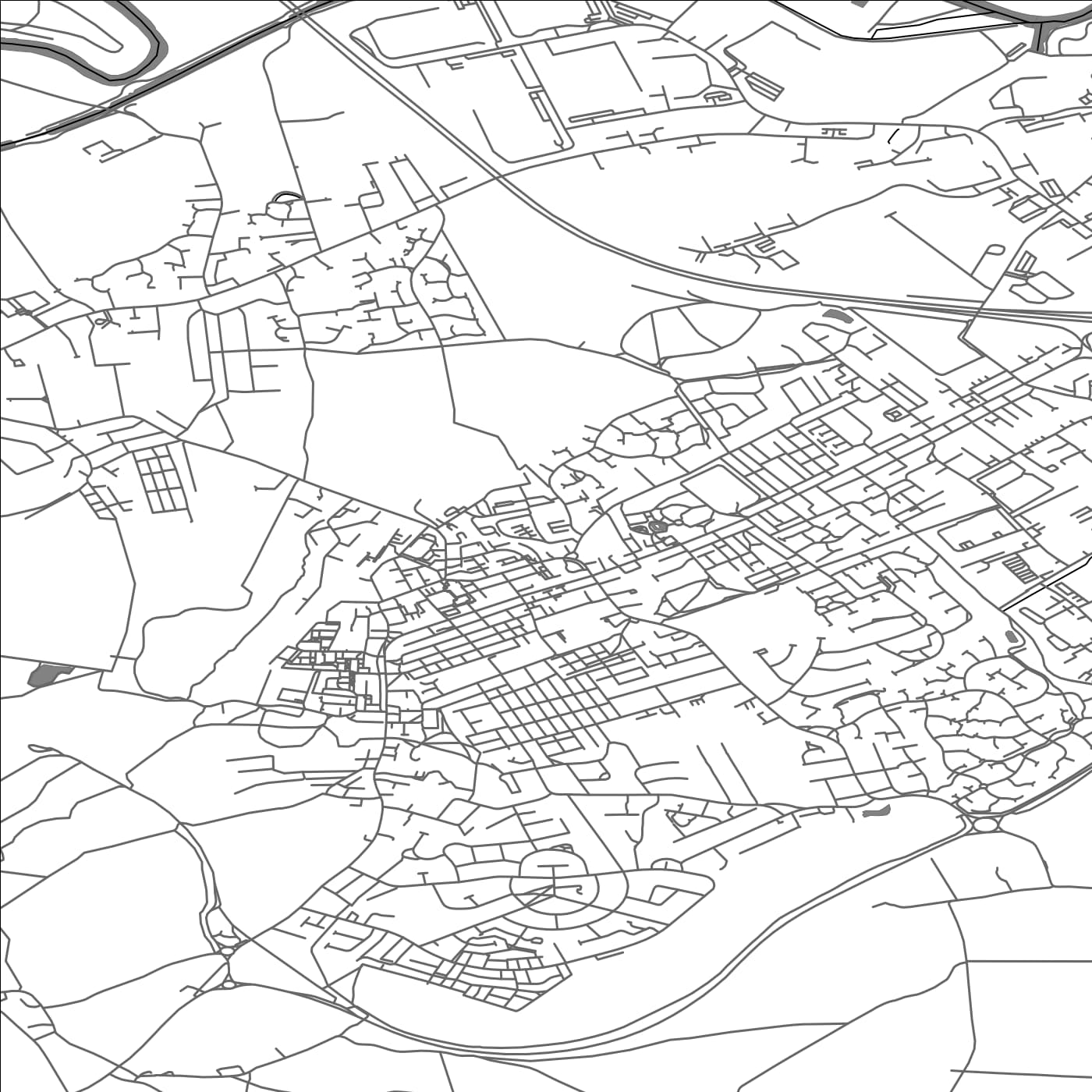 ROAD MAP OF NORMANTON, UNITED KINGDOM BY MAPBAKES