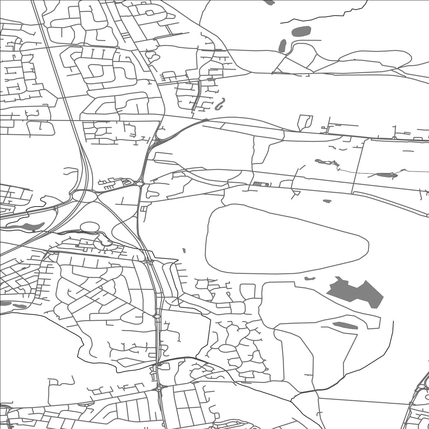 ROAD MAP OF NORTH GOSFORTH, UNITED KINGDOM BY MAPBAKES