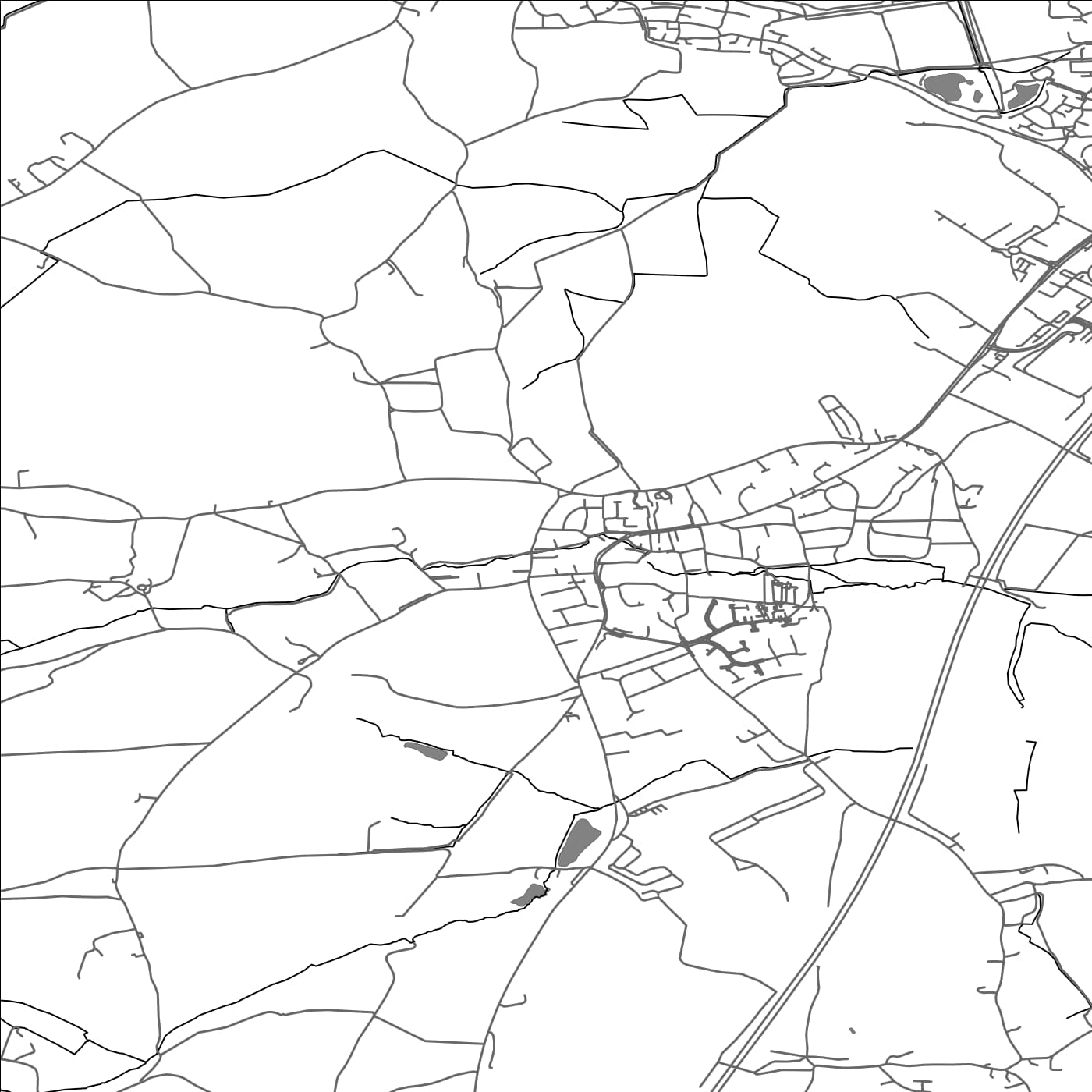 ROAD MAP OF NORTH PETHERTON, UNITED KINGDOM BY MAPBAKES