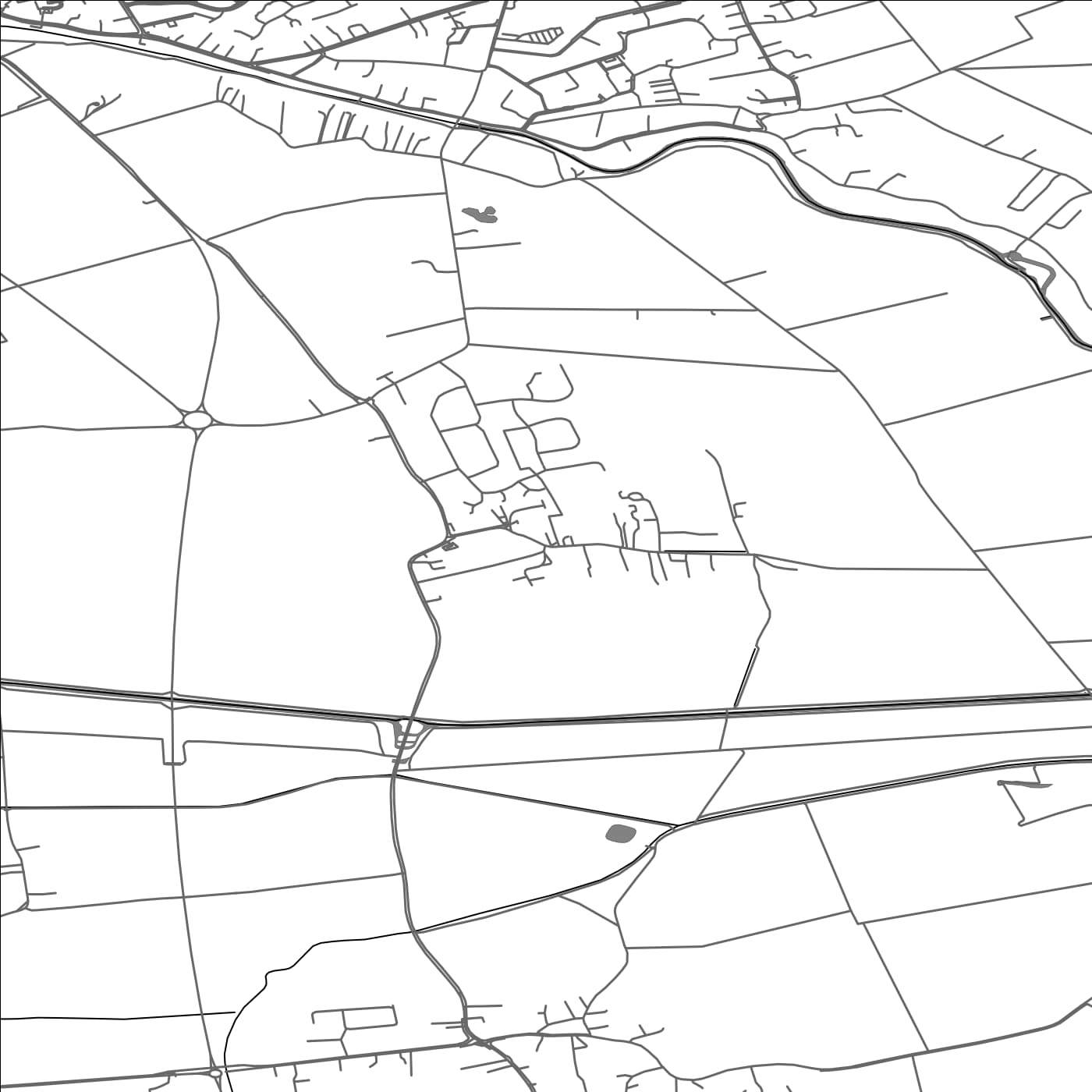 ROAD MAP OF NORTHBOROUGH, UNITED KINGDOM BY MAPBAKES