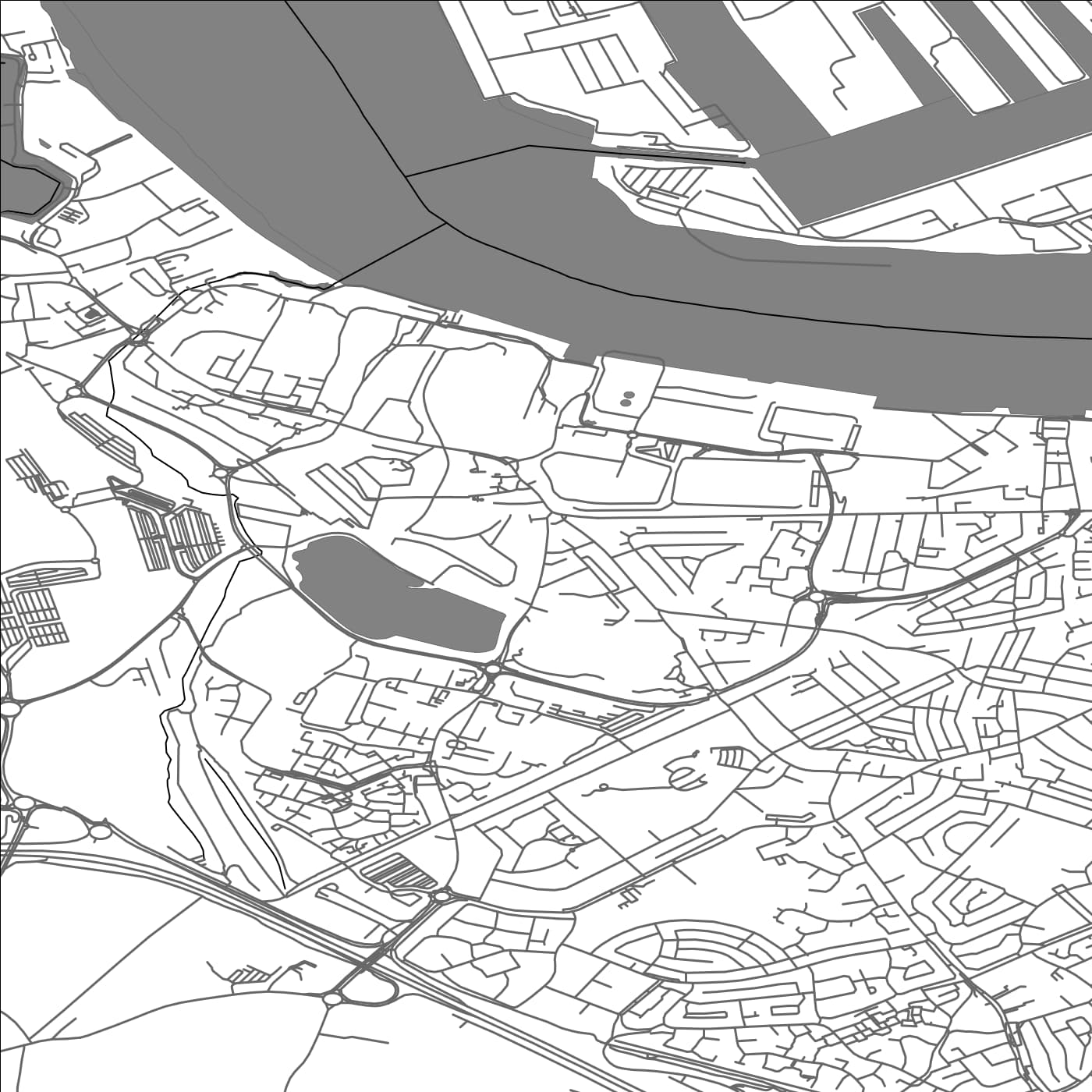 ROAD MAP OF NORTHFLEET, UNITED KINGDOM BY MAPBAKES