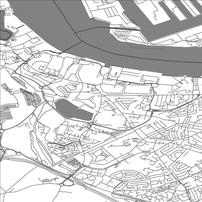 ROAD MAP OF NORTHFLEET, UNITED KINGDOM BY MAPBAKES