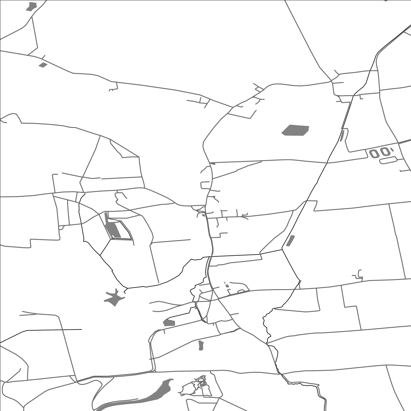 ROAD MAP OF NORTHILL, UNITED KINGDOM BY MAPBAKES