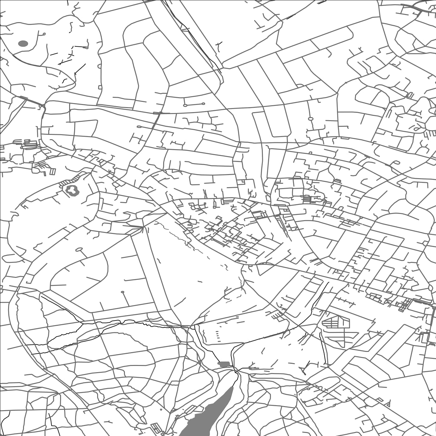 ROAD MAP OF NORTHWOOD, UNITED KINGDOM BY MAPBAKES