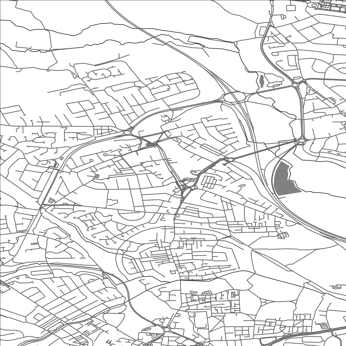 ROAD MAP OF NORTON, UNITED KINGDOM BY MAPBAKES