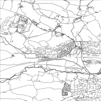 ROAD MAP OF NORTON FITZWARREN, UNITED KINGDOM BY MAPBAKES