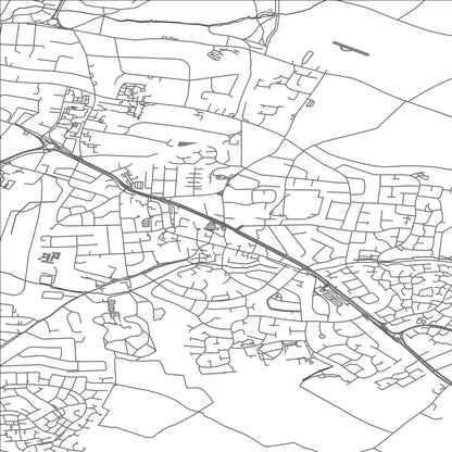 ROAD MAP OF OADBY, UNITED KINGDOM BY MAPBAKES