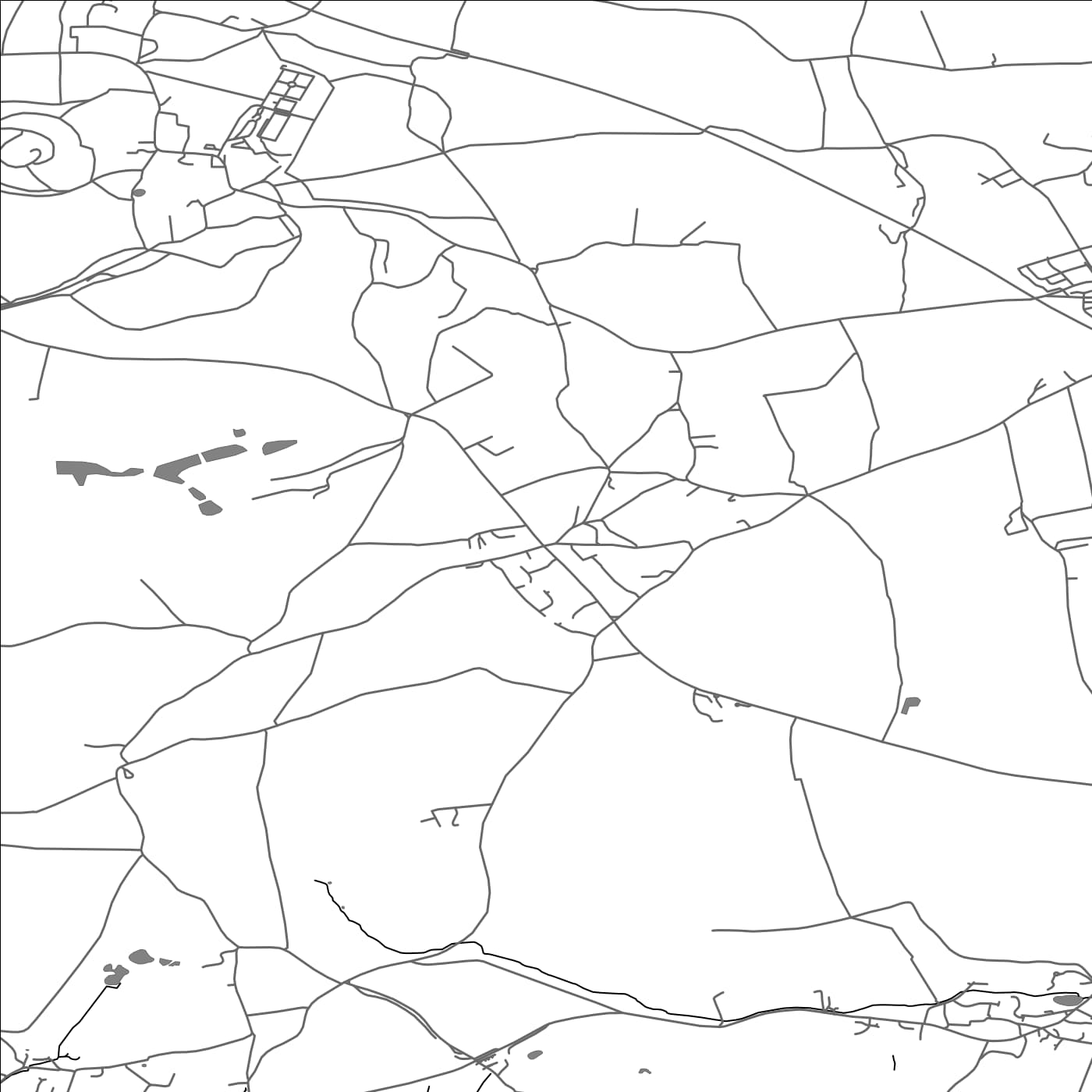 ROAD MAP OF ODCOMBE, UNITED KINGDOM BY MAPBAKES