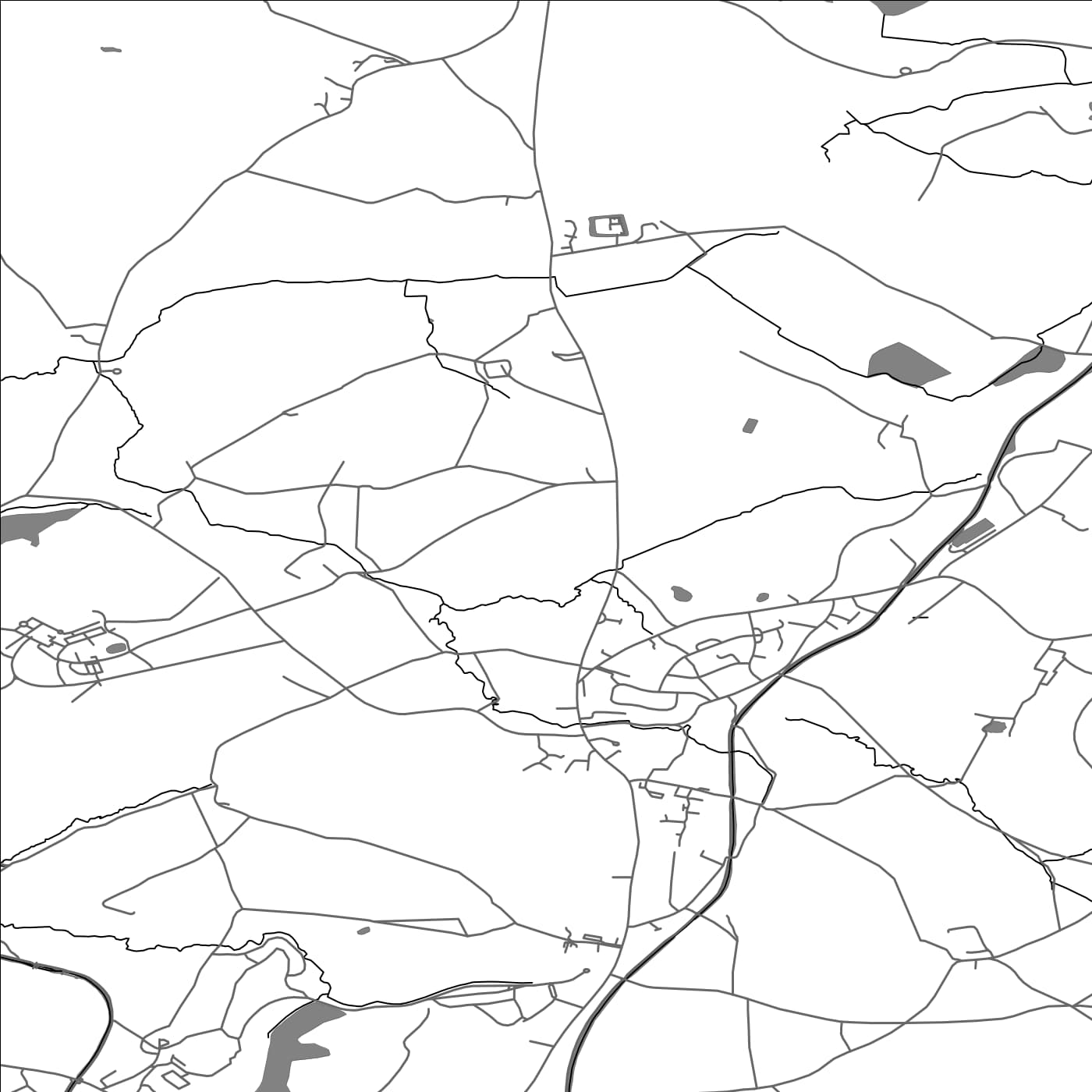 ROAD MAP OF ODD RODE, UNITED KINGDOM BY MAPBAKES