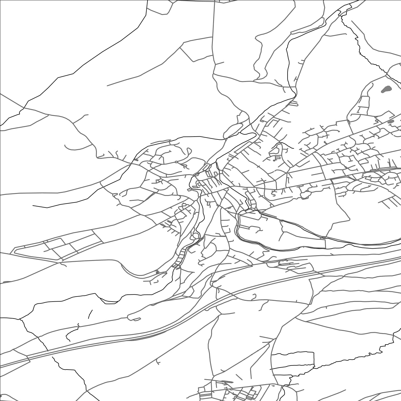 ROAD MAP OF OKEHAMPTON, UNITED KINGDOM BY MAPBAKES