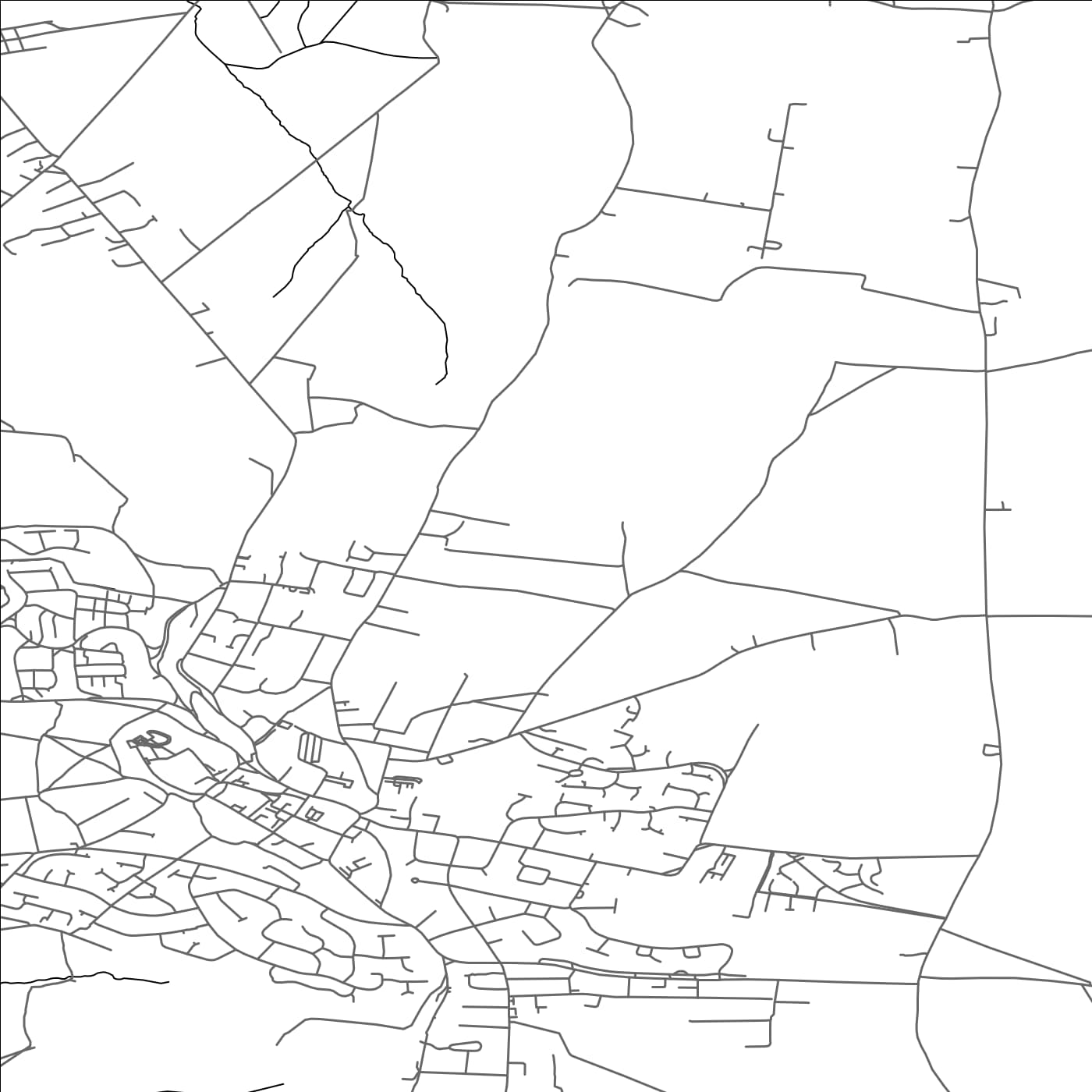 ROAD MAP OF OLD BOLSOVER, UNITED KINGDOM BY MAPBAKES