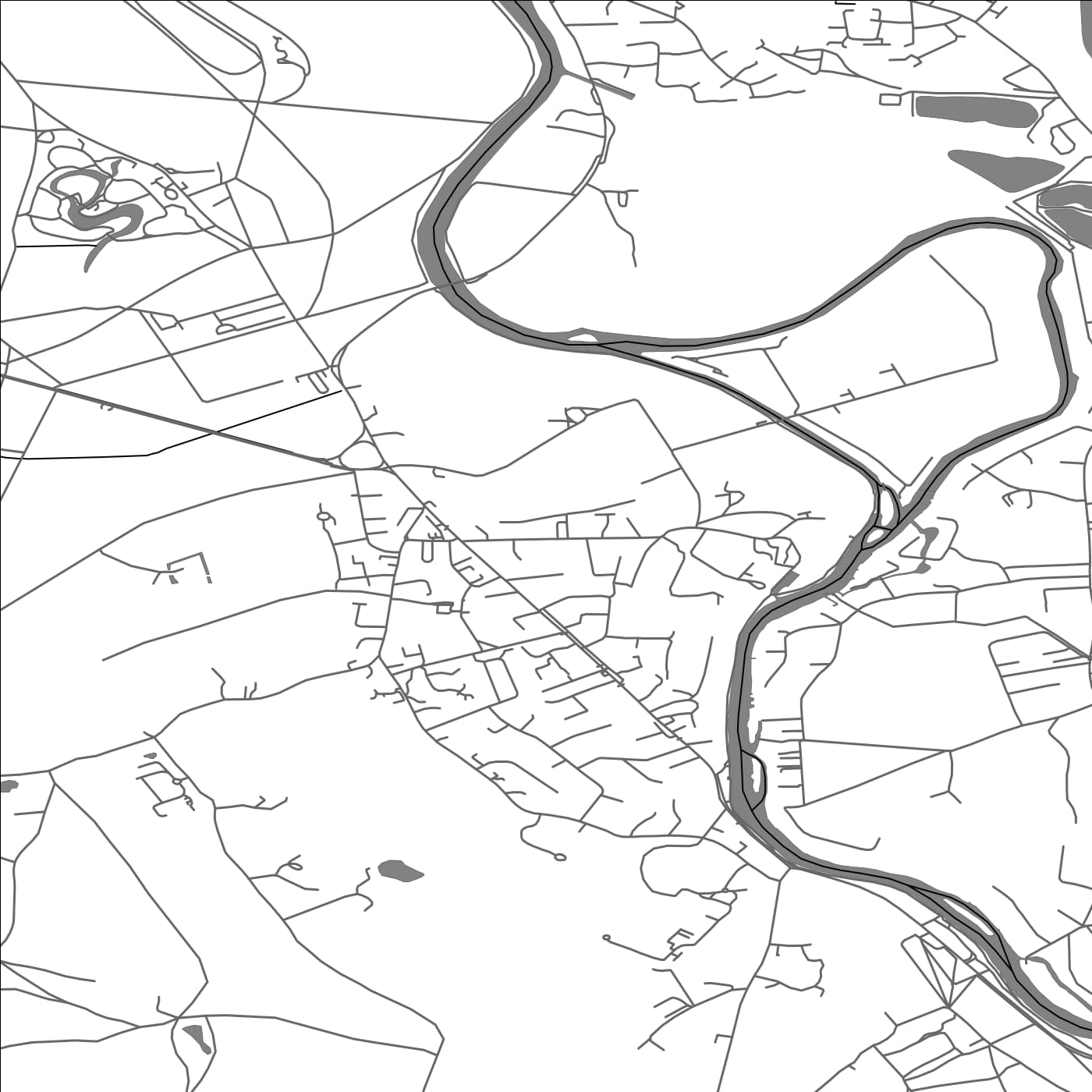 ROAD MAP OF OLD WINDSOR, UNITED KINGDOM BY MAPBAKES