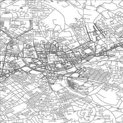 ROAD MAP OF OLDHAM, UNITED KINGDOM BY MAPBAKES