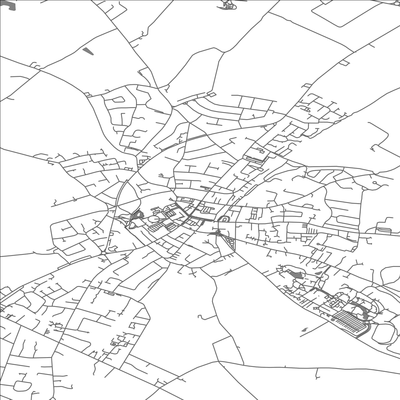 ROAD MAP OF ORMSKIRK, UNITED KINGDOM BY MAPBAKES