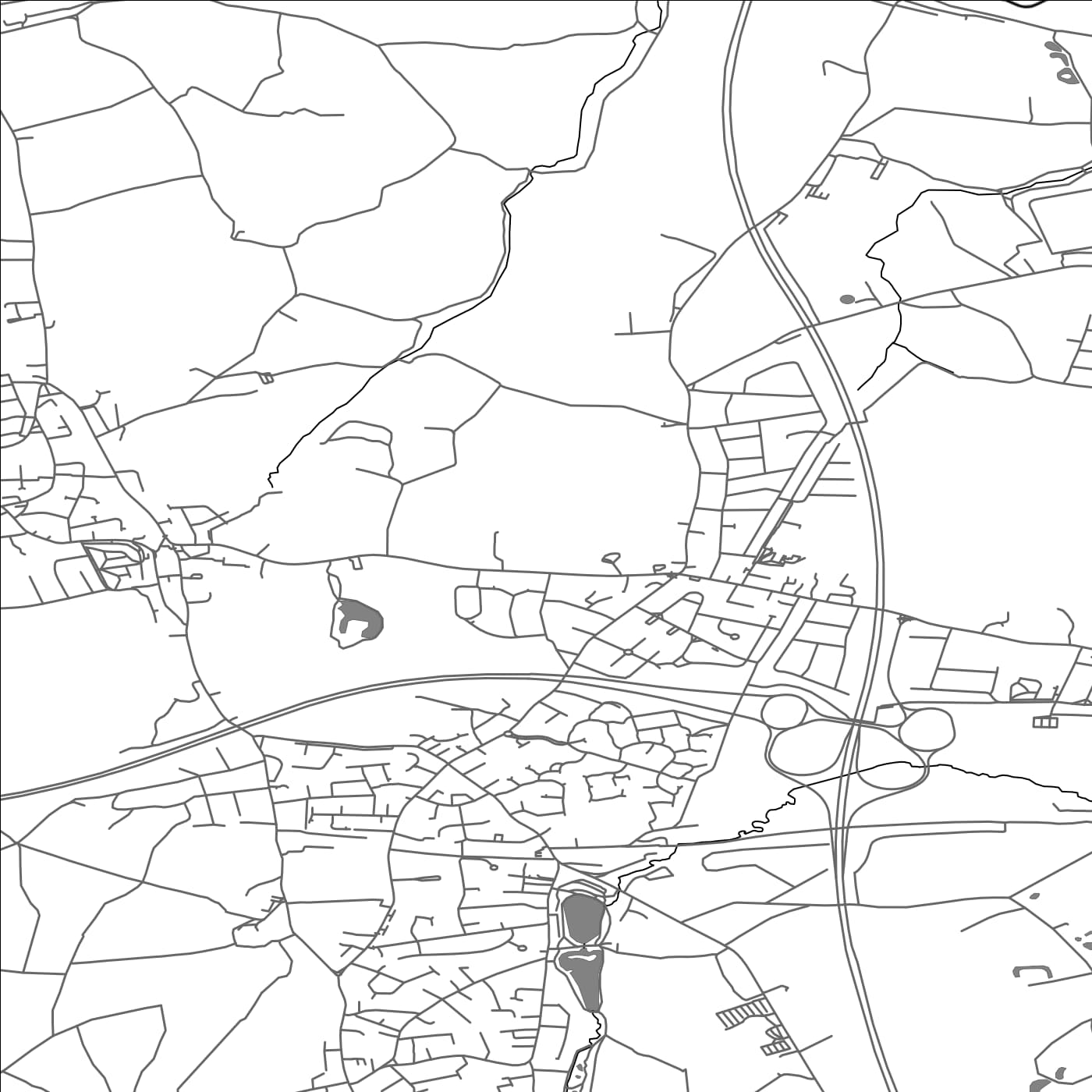 ROAD MAP OF ORRELL, UNITED KINGDOM BY MAPBAKES