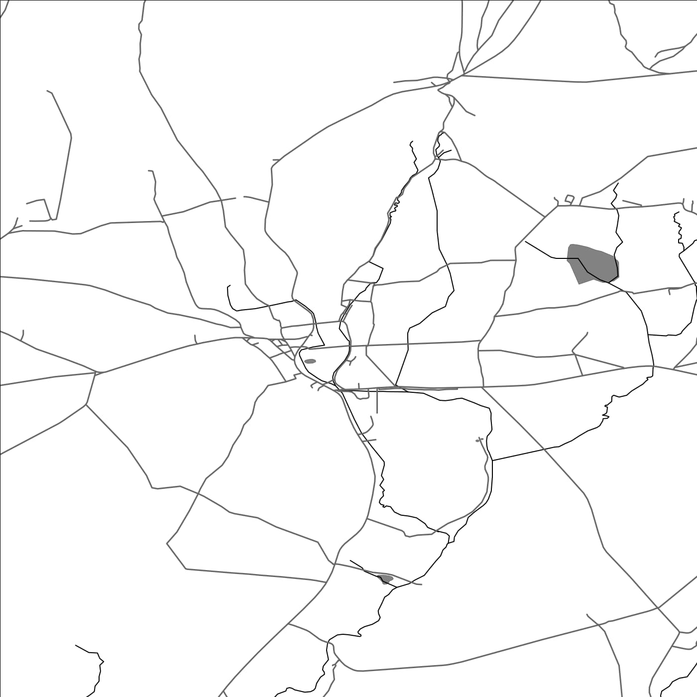 ROAD MAP OF ORTON, UNITED KINGDOM BY MAPBAKES