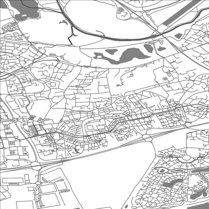 ROAD MAP OF ORTON WATERVILLE, UNITED KINGDOM BY MAPBAKES