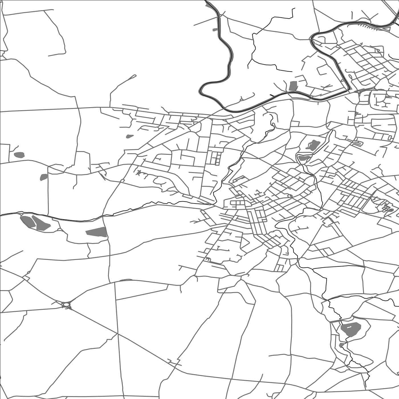 ROAD MAP OF OSWALDTWISTLE, UNITED KINGDOM BY MAPBAKES