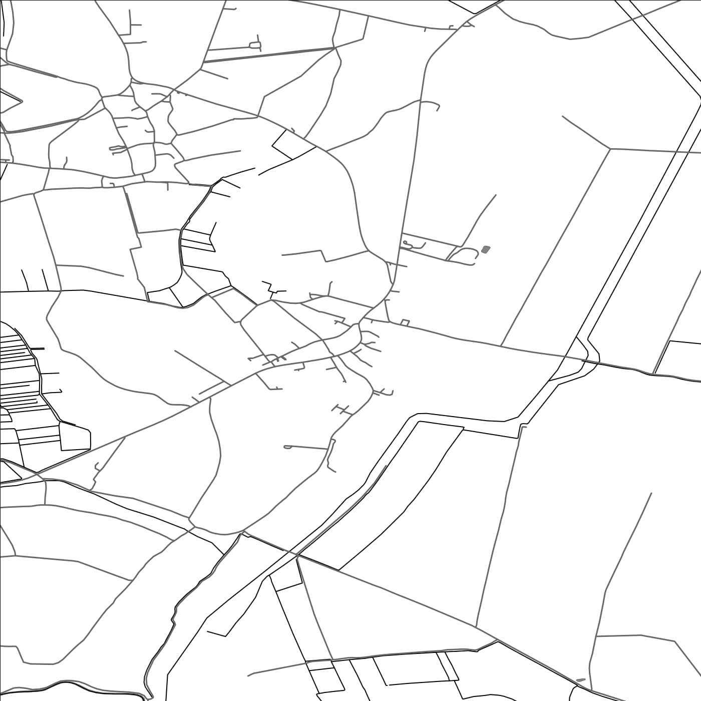 ROAD MAP OF OTHERY, UNITED KINGDOM BY MAPBAKES