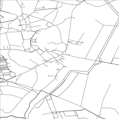 ROAD MAP OF OTHERY, UNITED KINGDOM BY MAPBAKES