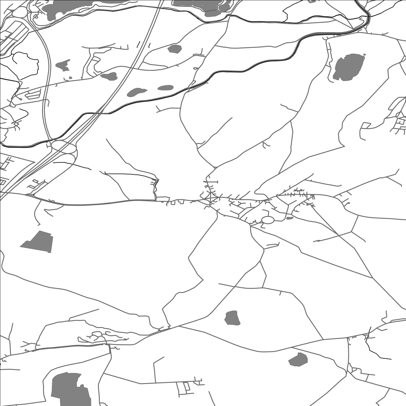 ROAD MAP OF OVER KELLET, UNITED KINGDOM BY MAPBAKES