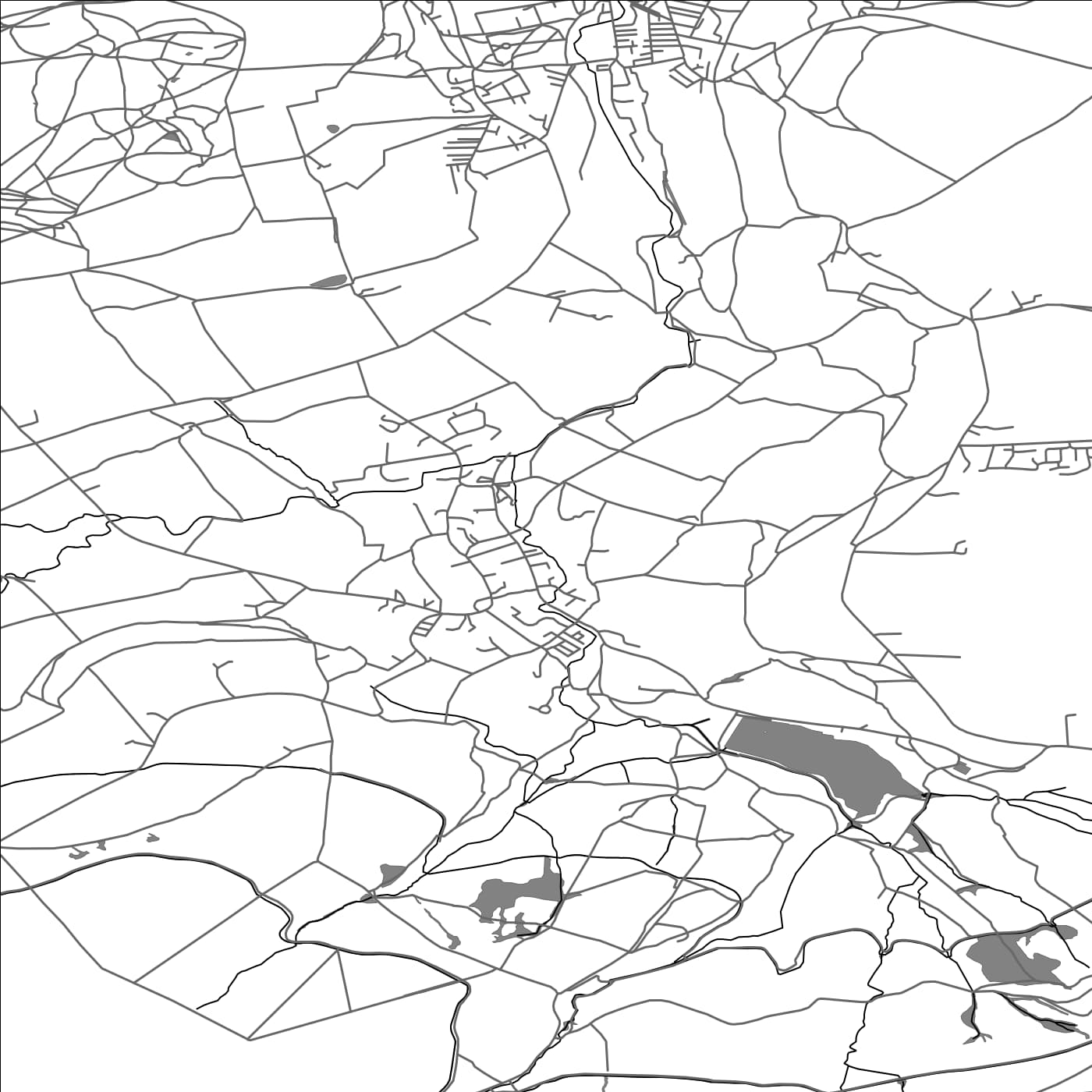 ROAD MAP OF OXENHOPE, UNITED KINGDOM BY MAPBAKES