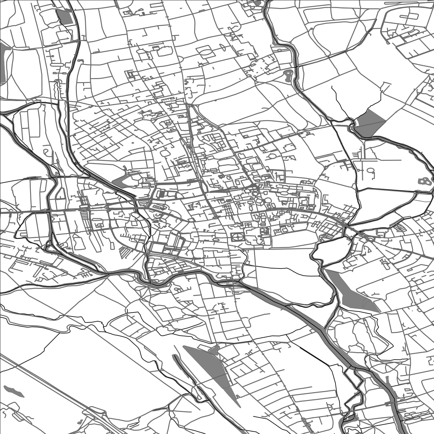 ROAD MAP OF OXFORD, UNITED KINGDOM BY MAPBAKES